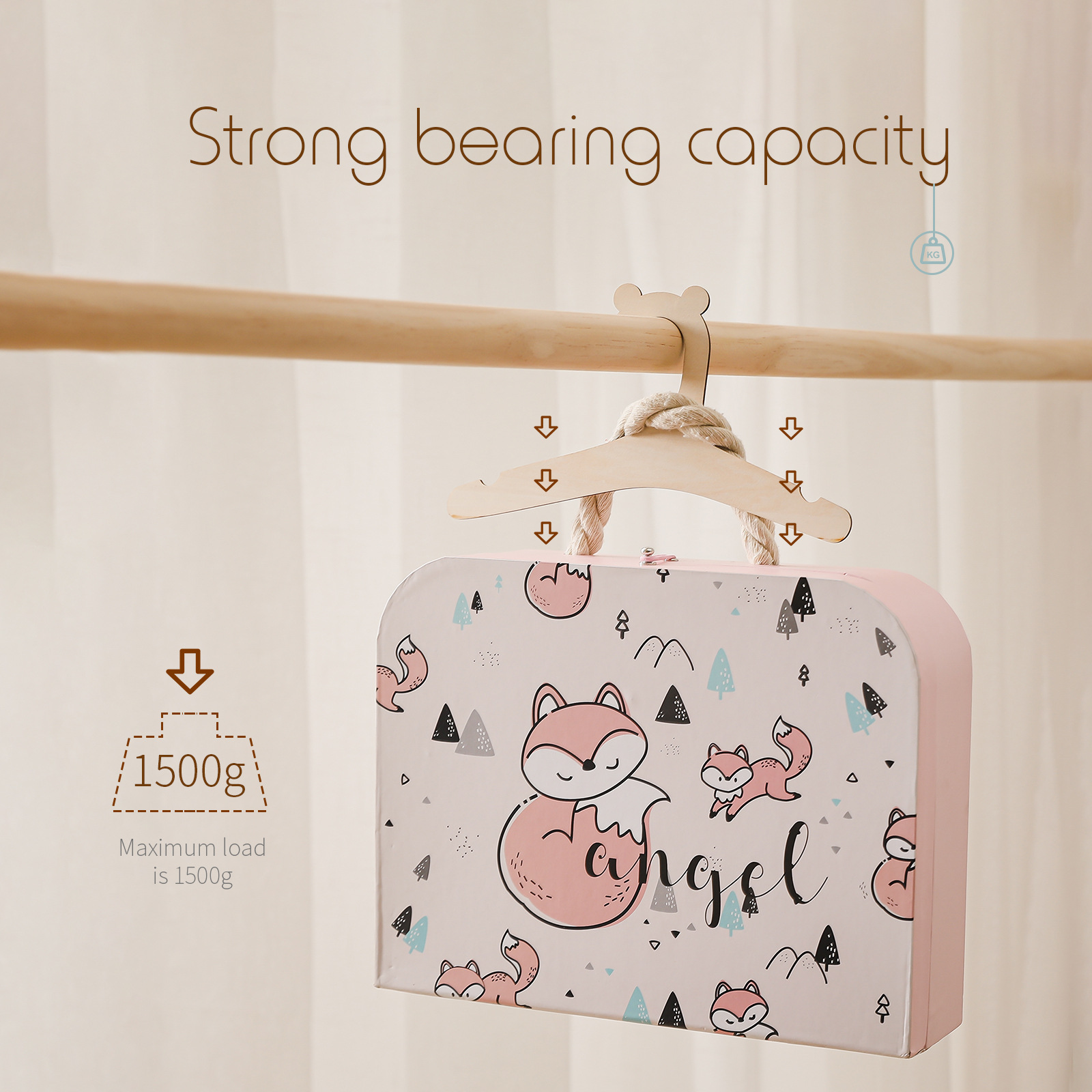 5/10 Uds. Perchas de madera pa - Baby Clothing Hanging Rack reseña y precio
